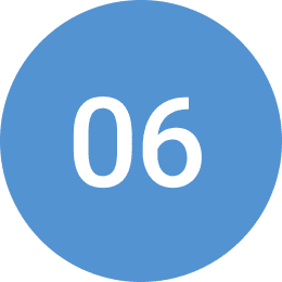 Number six in blue circle