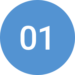 Blue circle with number 01